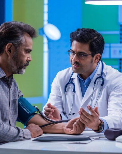 doctor-talks-man-lab-coat