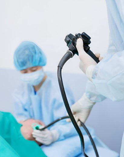 Man have gastroscopy exam